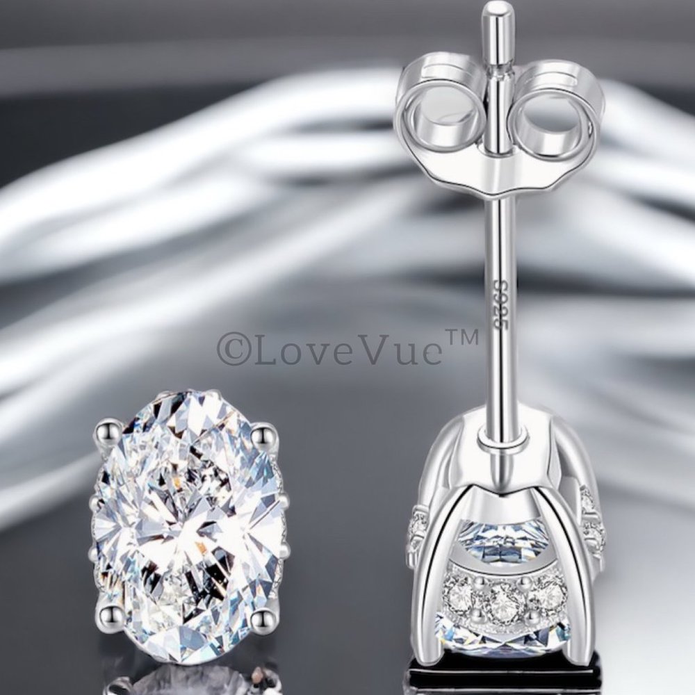 Certified 1ct. t.w. Diamond Oval Hidden Halo Stud Earrings VVS1 GRA Certified - Picture 6 of 16